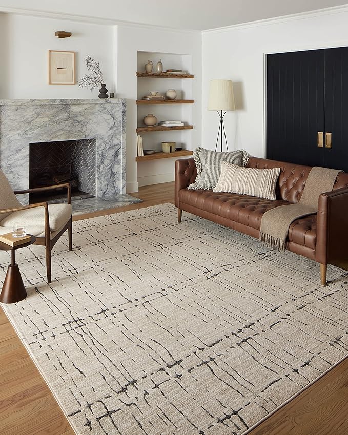 Loloi Darby Collection DAR-06 Sand/Dk. Grey 2'-7" x 10'-0" Runner Rug