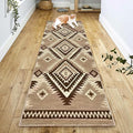 YHSF South West Native American Rug Ritz – Native Tribal American Indian Inspired Rug - Living Room, Bedroom, Hallway, Entryway & High-Traffic Area Rugs - Washable - Soft - Mocha, 2 Feet x 7 Feet