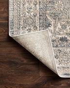 Loloi Teagan Collection TEA-04 Sky/Natural 6'-7" x 9'-2" Area Rug, Large, Soft Neutral Rug, High-Traffic for Living Room, Bedroom, Home Office, Dining Area