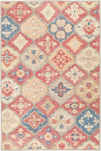 Dash and Albert Pali Machine Washable Area Rug - 4' x 6' Multicolor - Geometric Accent Rug - Anti-Slip Backing, Lightweight, Machine Washable, High Traffic Areas Kitchen, Mudroom, Laundry Room