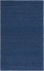 SAFAVIEH Area Rug 4x6 - Natura Collection - Navy & Blue, Handmade Wool Blend, Textured Design, Ideal for Living Room, Bedroom, Dining Space (NAT620M)