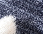 Rugs.com Angelica Collection Rug – 8 Ft Round Navy Blue Medium Rug Perfect for Kitchens, Dining Rooms