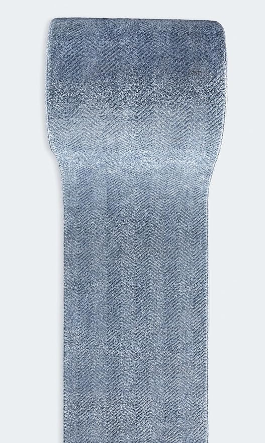 Well Woven Custom Size Hallway & Stair Runner- Harlow Pompeii Light Blue 27 Inches Wide x 35 Feet Long Runner (27" x 35') Runner Rug - Modern Chevron Pattern, Ultra-Soft, Easy-Clean