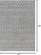JONATHAN Y Boho Vintage Diamond Gray/Ivory Indoor Area Rug 8X10 ft, Moroccan Hype for Living Room, Bedroom, Kitchen, Office, Easy-Cleaning, High Traffic, Pet-Friendly, Non-Shedding (MOH101C-8)