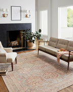 Loloi Chris Loves Julia Jules Collection JUL-04 Tangerine/Mist 2'-0'' x 5'-0'', .13" Pile Height, Accent Rug