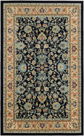 Rugs.com Yasmin Collection Rug – 5' x 8' Navy Blue Medium Rug Perfect for Bedrooms, Dining Rooms, Living Rooms