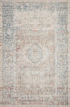 Loloi Chris Loves Julia Jules Collection JUL-07 Natural/Ocean 2'-6'' x 7'-6'', .13" Pile Height, Runner Rug