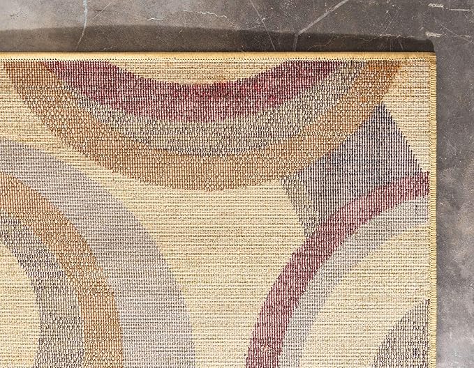 Unique Loom Barista Collection Area Rug - Kona (4' 1" x 6' 1" Rectangle, Beige/ Black)
