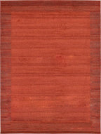 Rugs.com Angelica Collection Rug – 9' x 12' Terracotta Medium Rug Perfect for Living Rooms, Large Dining Rooms, Open Floorplans