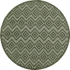 Nourison Home Versatile Green 8' x Round Area Rug - Easy Clean, Non Shedding, Bed Room, Living Room, Dining Room, Kitchen (8' x Round)