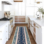 Washable Area Rug. Modern Farmhouse. Vintage. Turkish. Bohemian. Distressed. Oriental. Traditional. Rugs for Living Room. Dining. Bedroom. Office. Entryway. Foyer. (862CN, 2'5 x 9'8)