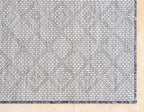 Unique Loom Outdoor Trellis Collection Area Rug - Tribal Trellis (7' 1" x 10' Rectangle, Charcoal Gray/ Natural)