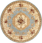 Rugs.com Chateau Collection Rug - 10 Ft Round Light Blue Medium Pile Rug