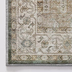 LUMI 8x12 Washable Area Rug for Living Room, Ultra Soft Traditional Vintage Rugs Non Slip with Rubber Backing, Low Profile, High Traffic, Stain Resistant Carpets, Ideal for Bedroom, Dining Room