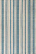 Dash & Albert Talos Blue Machine Washable Rug, 6 X 9 Feet, Blue/Ivory Stripe Pattern