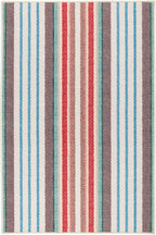 Dash & Albert Ranch Stripe Machine Washable Rug, 3 X 5 Feet, Multi Stripe Pattern