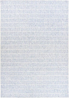 Hand-Tufted 100% Wool Area Rug – Unique Modern Geometric Grid Pattern, Soft Plush Textured Carpet for Living Room, Bedroom, Dining Room & Entryway (Blue, 9' x 12')