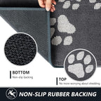 Timo Indoor Door Mat,20"x32" Super Absorbent Dog Mats, Low-Profile Washable Entryway Rug, Rubber Backing Non Slip Front Door Mats, Resist Dirt Inside Entrance Doormat for Shoes, Grey