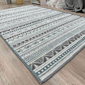 Alfa Rich 7x10 Blue Gray White Washable Area Rugs for Living Room Bedroom Kitchen Cotton Decor Rug