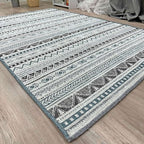 Alfa Rich 3x10 Blue Gray White Washable Area Rugs for Living Room Hallway Kitchen Decor Runner