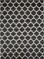 Rugs.com Lattice Collection Rug – 9' x 12' Black Medium Rug Perfect for Living Rooms, Large Dining Rooms, Open Floorplans