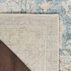 Nourison Home Astra Machine Washable Light Blue 5'3" x 7' Area Rug - Easy Clean, Non Shedding, Bed Room, Living Room, Dining Room, Kitchen (5' x 7')
