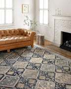 Loloi Jocelyn Collection JOC-02 Navy/Blue 6'-7" x 9'-7" .38" Thick Area Rug