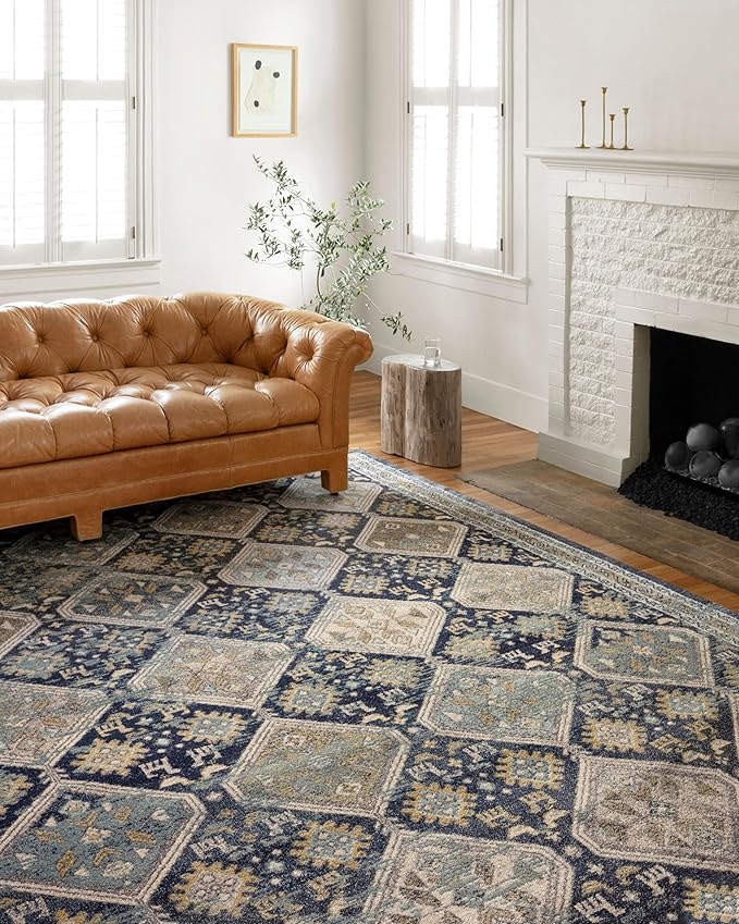 Loloi Jocelyn Collection JOC-02 Navy/Blue 7'-10" x 10' .38" Thick Area Rug