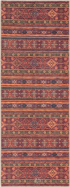 Keen Home Design 2x10 Rug - Machine Washable Runner with Non-Slip Backing, Ideal for Hallway, Entryway, Kitchen, Laundry Room - Vintage, Easy Clean, Durable, Low Pile Rug - (2'6" x 10')