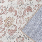 jinchan Kalen Runner Rug 3x10 Washable Hallway Rug Vintage Indoor Thin Retro Floor Cover Distressed Floral Country Lightweight Non Slip Carpet for Entryway Bathroom Bedroom Living Room Stairway Red