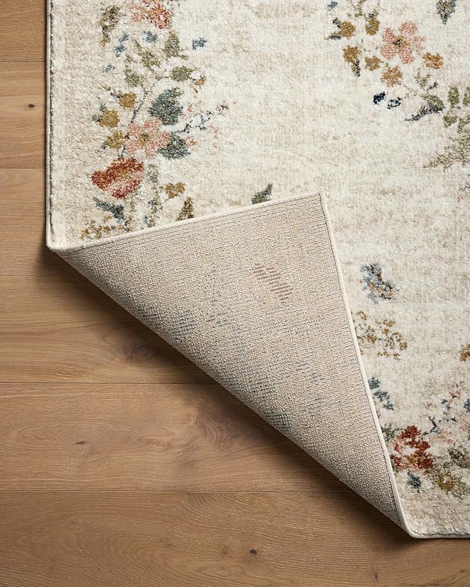 Loloi Rifle Paper Co. Laurel Collection LAU-01 Cream 2'-8" x 10' Runner Rug
