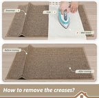 BEQHAUSE Dirt Trapper Door Mat 32" x 48", Non-Slip Washable Doormats Entrance Mat, Dirt Resistant and Absorbent Welcome Mat, Low Profile Floor Mats for Front Back Door and Entryway, Beige