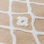 Beige 6x9 Area Rug Moroccan Shag Living Room Washable Carpet Soft Non Shedding Neutral Boho Plush Pile Modern Large Throw Rug for Office Bedroom Dining Room Playroom