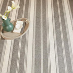 Dash & Albert Bowman Stripe Grey Machine Washable Rug, 3 X 5 Feet, Grey Stripe Pattern