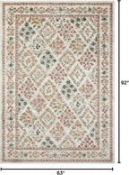Loloi Rifle Paper Co. Laurel Collection LAU-04 Cream/Multi 5'-3" x 7'-8" Area Rug