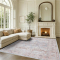 Fame Rugs Turkish Rug. Washable Vintage Oriental Antique Inspired Traditional Doormat Small Modern Area Rugs Luxury Entryway Entry Bedroom Bathroom Kitchen (403CC, 7'5 x 9'9)