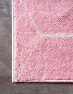 Unique Loom Trellis Frieze Collection Area Rug - Geometric (2' x 3' 1", Light Pink/ Ivory)