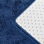 Large Shag Area Rugs 8 x 10, Plush Fuzzy Rugs for Living Room, Ultra Soft Fluffy Furry Rug for Bedroom, Indoor Carpet Nursery Rugs for Kids Room Home Decor,Navy Blue