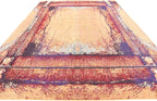 Unique Loom Estrella Collection Rustic, Distressed, Modern, Abstract Area Rug (9' 0 x 12' 0 Rectangular, Orange/Black)