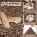 BEQHAUSE Dog Door Mat for Muddy Paws 36"x60" Dirt Trapper Absorbent Doormat Non Slip Entryway Rugs Washable Stain Resistant Welcome Floor Mat Soft Low-Profile for Front Back Door, Brown
