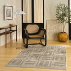 Nourison Home Nordic Grey Multicolor 5' x 7' Scandinavian Area Rug - Easy Clean, Non Shedding, Bed Room, Living Room, Dining Room, Kitchen (5' x 7')