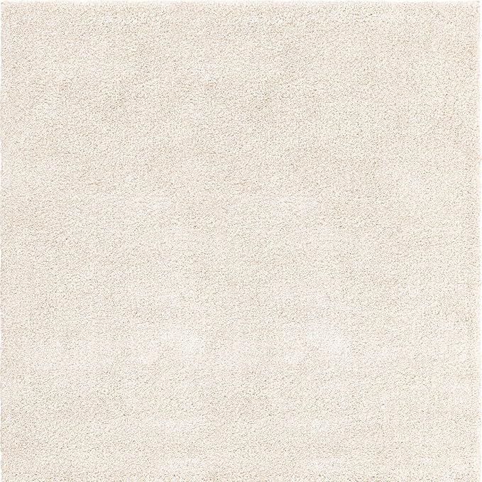 Unique Loom Solo Collection Area Rug - Calabasas (5' 3" Square, Ivory)