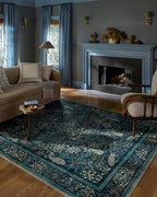 Loloi Rifle Paper Co. Canopy Collection CNP-05 Teal 2'-3" x 5' Accent Rug
