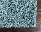 Unique Loom Solid Shag Collection Area Rug (10' x 13' 1" Rectangle Light Slate Blue)