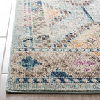 SAFAVIEH Area Rug 8x10 - Madison Collection - Large - Blue & Yellow, Boho Diamond Distressed Design, Non-Shedding & Easy Cleaning, Ideal for Living Room, Bedroom, Office, Dining Space (MAD418K)