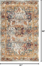 Unique Loom Isabella Collection Area Rug - Adjani (5' 1" x 8' Rectangle, Ivory/ Beige)