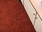 Unique Loom Solid Shag Collection Area Rug (7' 10" x 10' Oval, Terracotta)