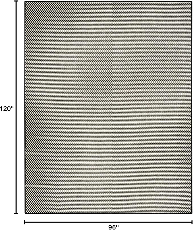 Nourison Home Courtyard Black White 8' x 10' Area Rug - Easy Clean, Non Shedding, Bed Room, Living Room, Dining Room, Kitchen (8' x 10')