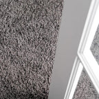 Unique Loom Solid Shag Collection Area Rug (7' 10" x 10' Oval, Graphite Gray)