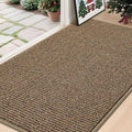 BEQHAUSE Dirt Trapper Door Mat 36" x 60", Non-Slip Washable Doormats Entrance Mat, Dirt Resistant and Absorbent Welcome Mat, Low Profile Floor Mats for Front Back Door and Entryway, Beige